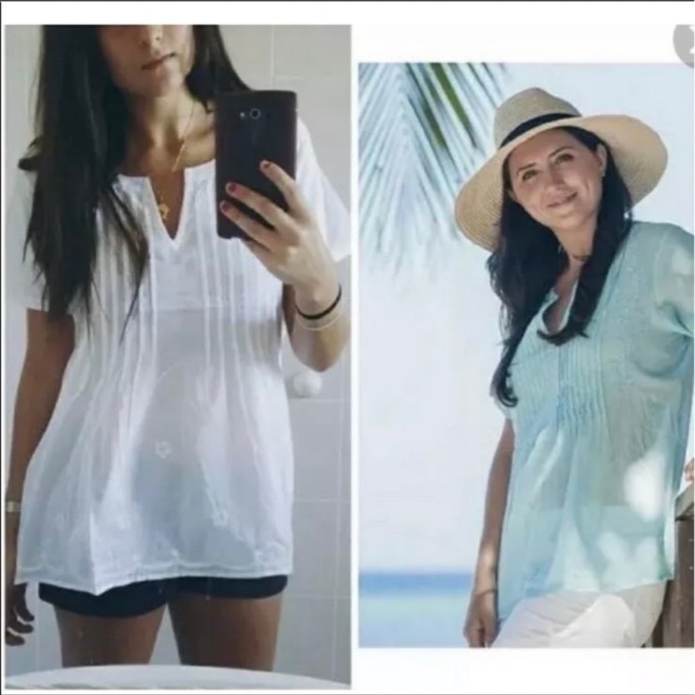 West Indies 100% cotton wht top S